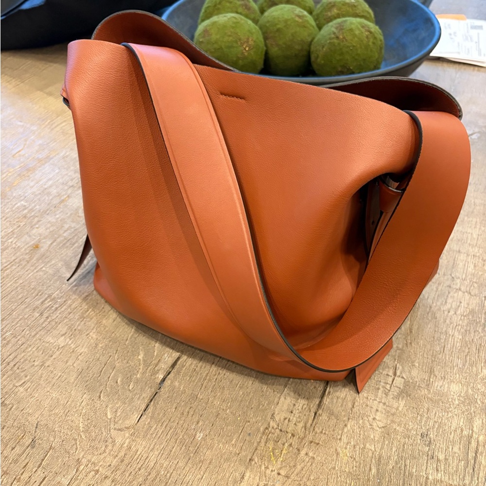 Acne Studios Camel Brown Leather Tote - Picture 10 of 12
